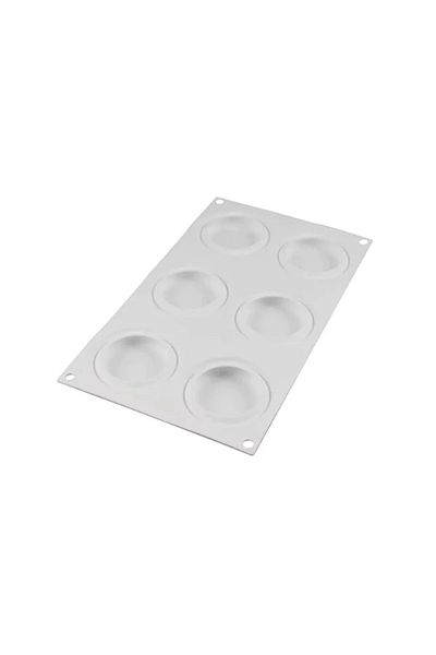 silikomart Round silicone mold, Decor Round 50, 6 cavities