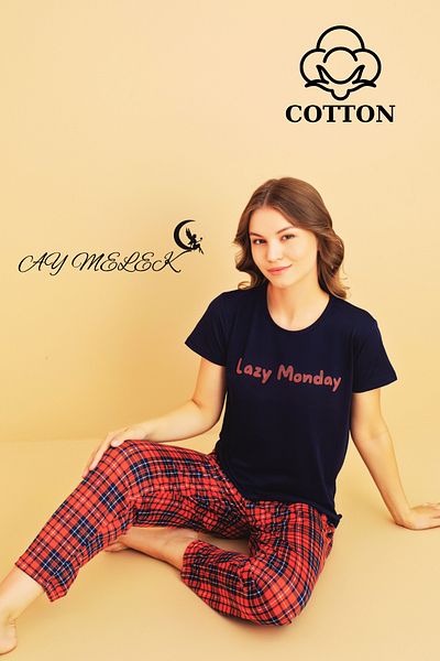 AYMELEK Women's pajama set cotton luxury pajama set