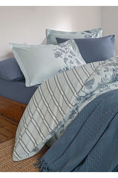 Özdilek SET PĂTURĂ PĂTĂ FRESQUE INDIGO CUPLU
