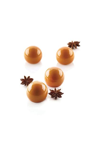 silikomart Silicone mold for single-serving truffles, Truffles 40, 15 cavities, Ø42 × 36mm