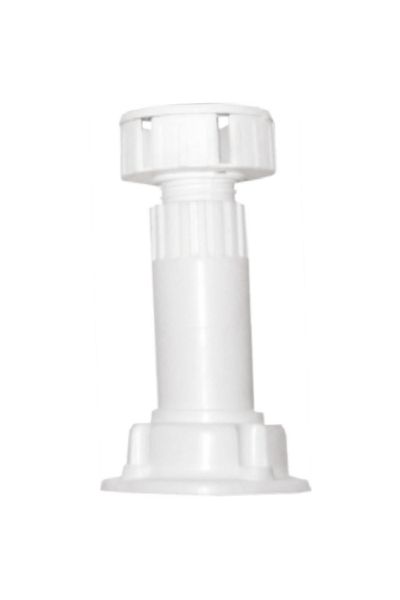 flores White plastic furniture leg, adjustable, 120 mm, 4 pcs / set