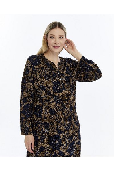 Nehir tekstil Plus Size Winter Mother's Dress