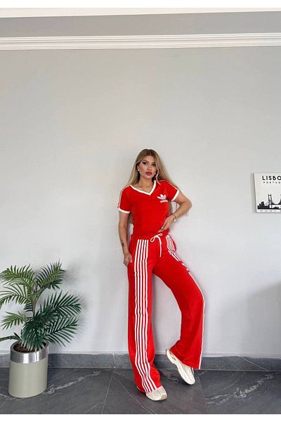 bonibon butikk Women's New Season Sporty High Quality Top and Bottom Set