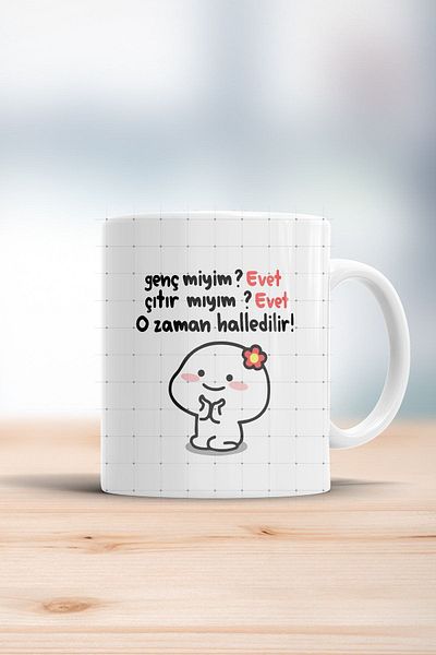 ÇELİKLER HEDİYE Am I Young Am I Crispy Then It Gets Taken Care of Printed Mug Cup
