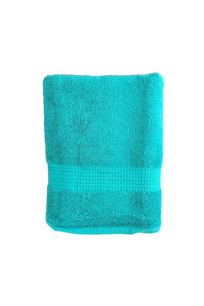 Kotonia Home Rise Jacquard Cotton Bath Towel, 500g/sqm, green, 70x130 cm