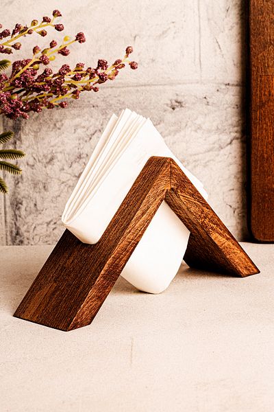 Snippy Elegante - Wooden Decorative Napkin Holder Filter Coffee Strainer Stand Napkin Stand