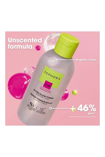 SEPHORA COLLECTION Super Glow Toner – Brighten & Tone with Vitamins C + E, Lightweight 200 ml