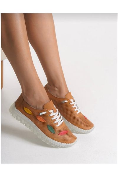 SUDE AYAKKABI Genuine Leather Flexible Sole Comfortable Daily Women's Pregnant Comfort Sole Shoes