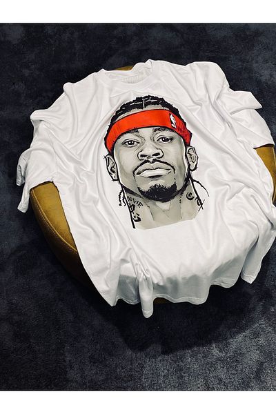 Spark Collection Λευκό μπλουζάκι Allen Iverson 100% βαμβακερό Relax Mold Crew Neck