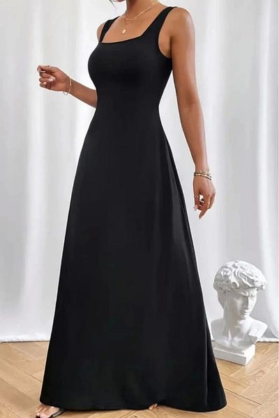 nedo7 Women's Strap U Neck Janjan Crepe Dress