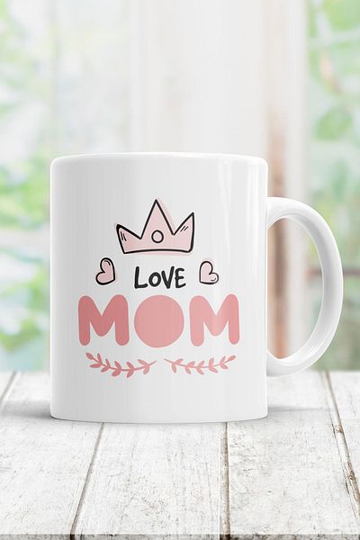 ÇELİKLER HEDİYE Love Mom Printed Mug