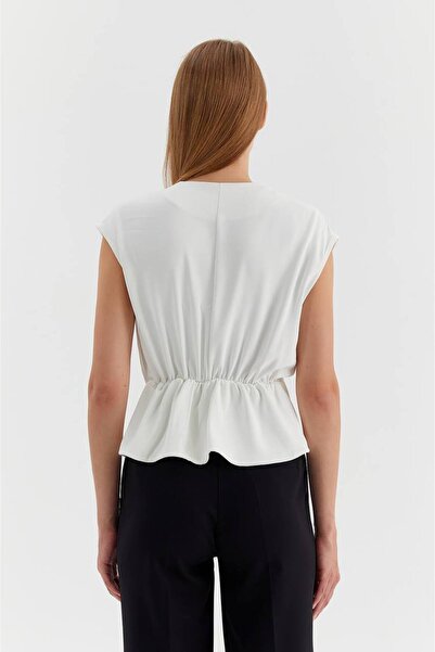 Butik Beyza Button Detailed Double Breasted Collar Stylish Blouse