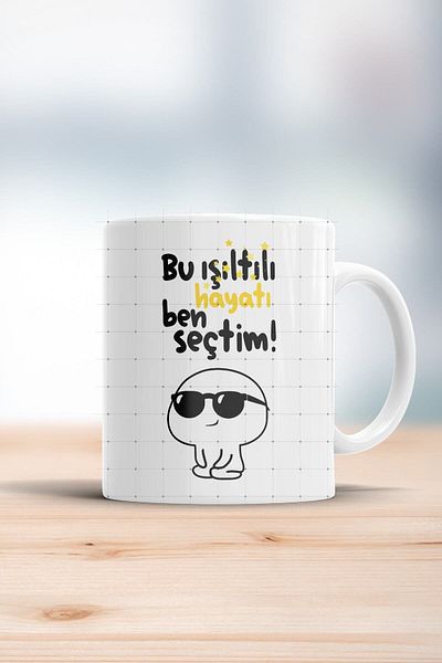 ÇELİKLER HEDİYE I Chose This Shiny Life Printed Mug Cup