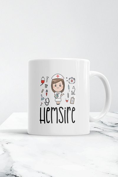 ÇELİKLER HEDİYE Nurse Printed Mug