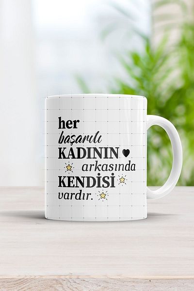ÇELİKLER HEDİYE Behind Every Successful Woman Has Itself Printed Mug