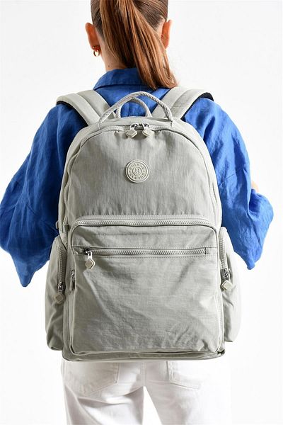 Bagacar Bolsas 1094 Waterproof Imported Crinkle Fabric School and Daily Backpack with Laptop Compartment Agri