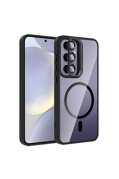 Rivor Galaxy S25 Plus & Galaxy S24 Plus Kılıf Standlı ve Kamera Lens Hediyeli...