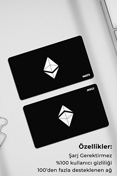 WATSWALLET Baskılı 3 Cards Set Kripto Donanım Cüzdanı (3 PLASTİK KART)