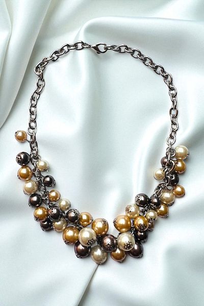 PETEK AKSESUAR Colorful Pearl Collar Necklace