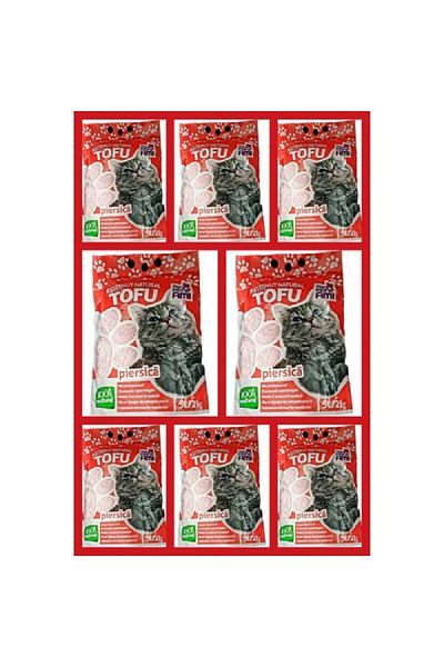 MON PETIT AMI Pachet 8 x Nisip pentru pisici Mon Petit Ami Tofu PIERSICA 5L