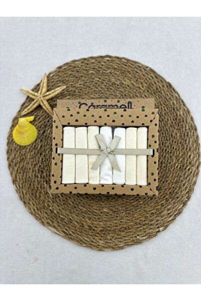 Caramell Desenli Penye Bebek Ağız Mendili 7'li