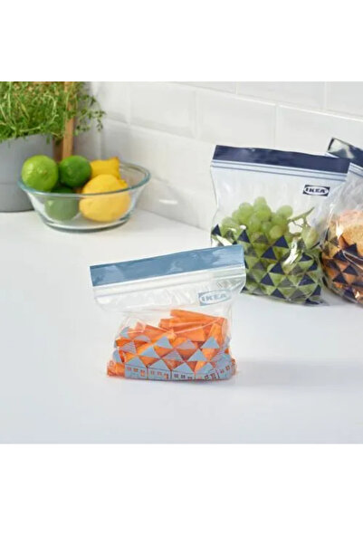 IKEA Premium Ürün Kaliteli Üretim Dayanıklı Şık 0.4 Lt + 1 Lt 60 Adet Kilitle...