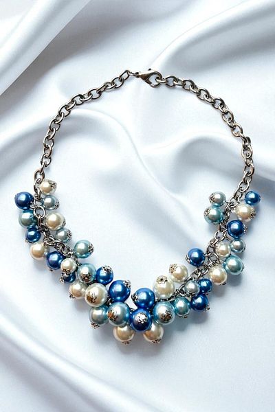 PETEK AKSESUAR Colorful Pearl Collar Necklace