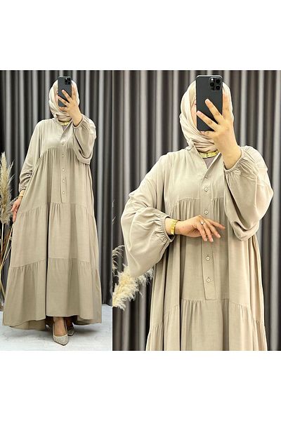Saklı Butik Φόρεμα Dm Life Bohemian με μισό κουμπί