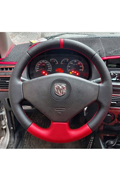 STİLİX GARAGE Fiat Palio Albea Araca Özgü Dikmeli Direksiyon Kılıfı KIRMIZI N...