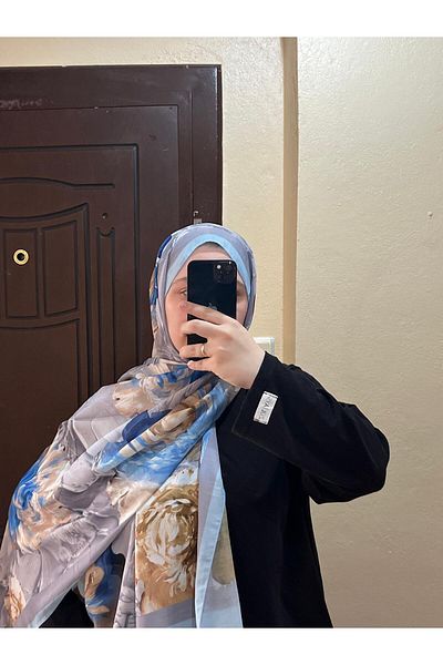 BOUTİCON Floral Patterned Summer Cotton Shawl Colorful 17