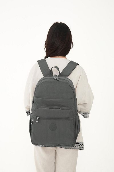 H&D COLLECTİON Unisex Αδιάβροχο υπερμεγέθη τσακισμένο ύφασμα πολλαπλών ματιών Laptop School and Travel Backpack 3062