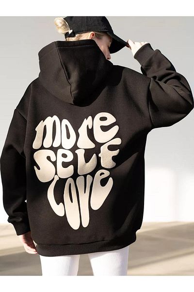 Kalic Studio Cupla Unisex More Self Love Sweatshirt Black