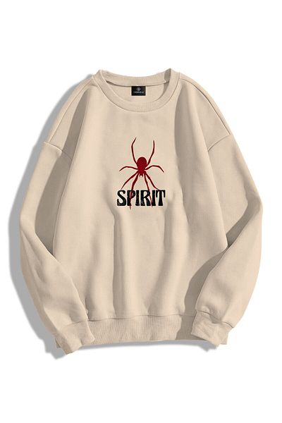Kalic Studio Unisex Spirit Crew Neck Sweatshirt Hoodie Gray