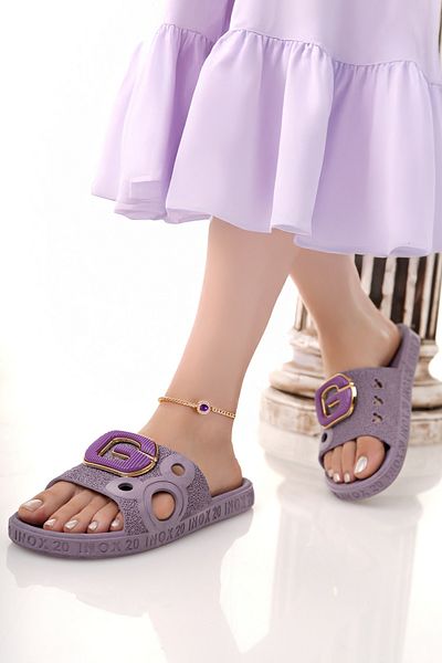 Modafırsat Women's Slippers Non-Slip Waterproof Stylish Home Out Beach Summer Daily Slippers