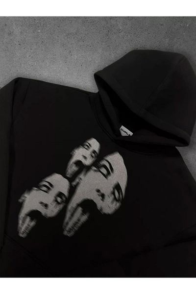 Kalic Studio Cupla Unisex Triple Scream Sweatshirt Black