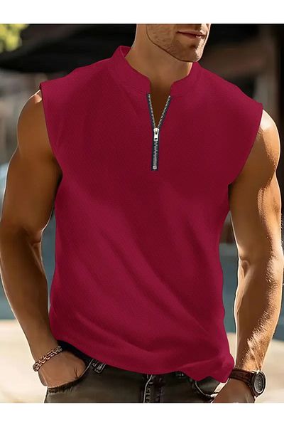 bellanova Half Zipper Sleeveless T-Shirt