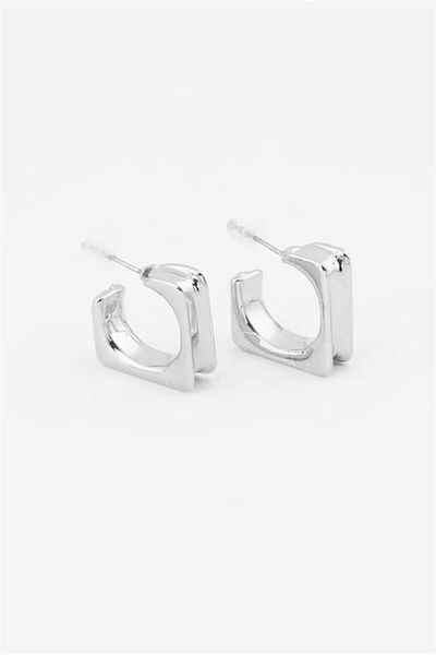 By Zeyna Aksesuar Women's Special Design Square Model 2.5 cm Earrings