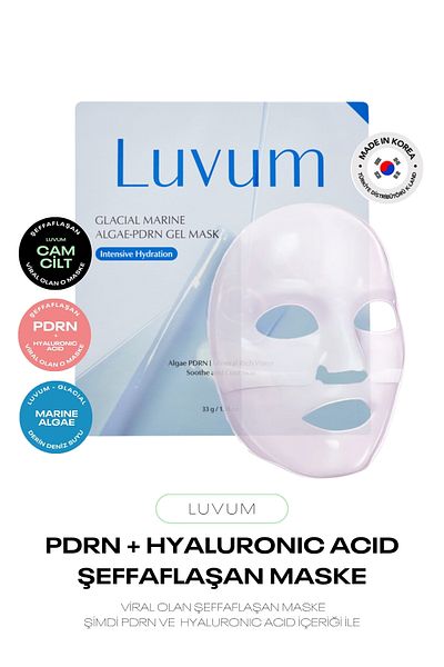 LUVUM Marine Algae Translucent Gel Mask Korean Mask with Pdrn and Hyaluronic Acid Gel Mask