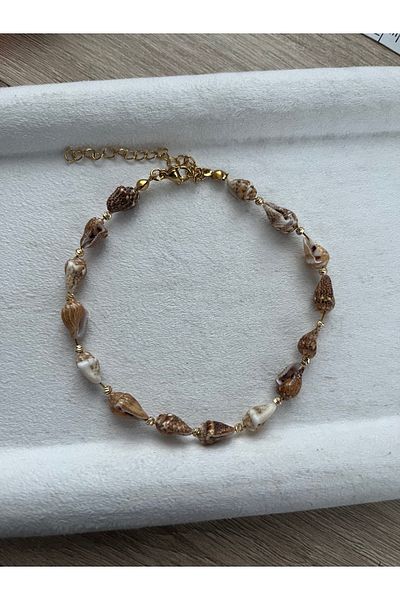 Pel Design Seashell Dorical Steel Bracelet & Anklet Handmade