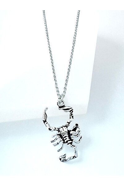 Alaja Silver Akrep Parlak Unisex Tasarım 925 Ayar Gümüş Kolye