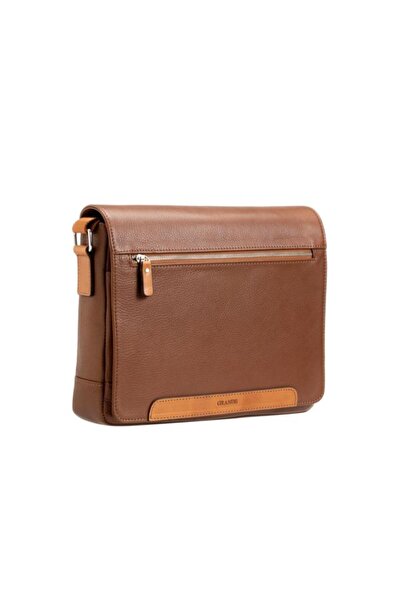 Grande Genuine Leather Men's Messenger Bag Grazy Taba 4253