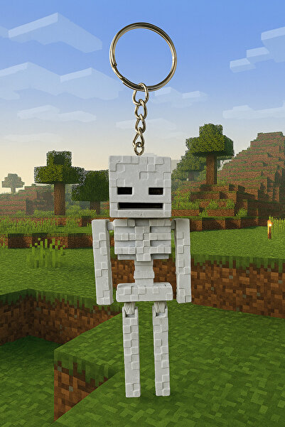 Store Minecraft Skeleton İskelet Figür Anahtarlık ve Çanta Charmı - 10CM