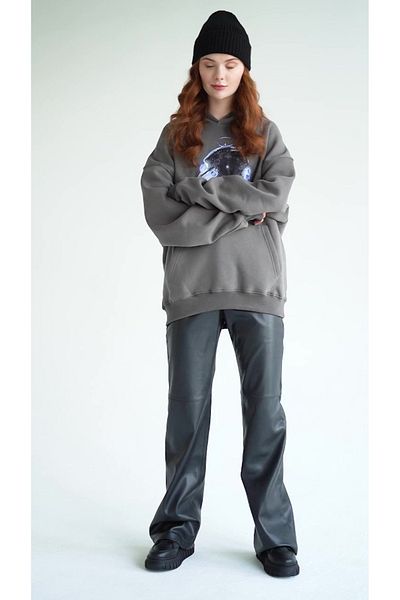 Kalic Studio Unisex Time Flies Sweatshirt Hoodie Gray