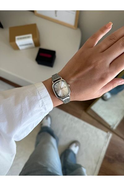 RoseandRoses Casian Trend Model Women's Wristwatch with Calendar Silver (White Dial)