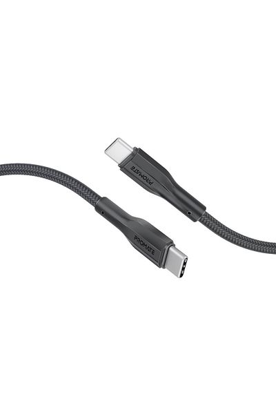 Promate USB-C™ to USB-C™ Cable, 60W Fast Power Delivery with 480Mbps Data Sync