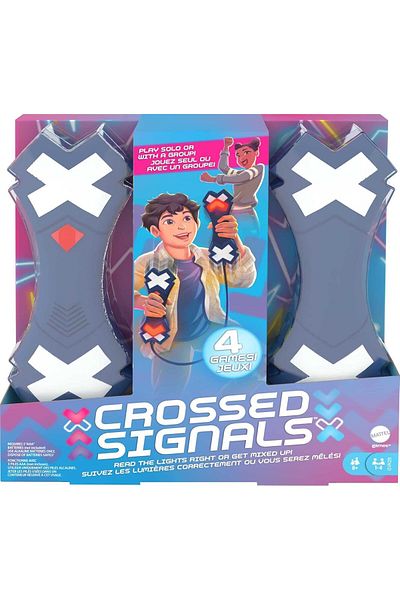 Mattel Games Mattel Crossed Signals Electronic Game with Pair of Talking Light Wands, Play Solo or with Up to 4 P