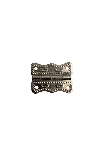 DSYapıAksesuar Papatya Backgammon Hinge Furniture Box Hinge (Silver) (2 Pcs) (Width: 3cm Length: 2cm)