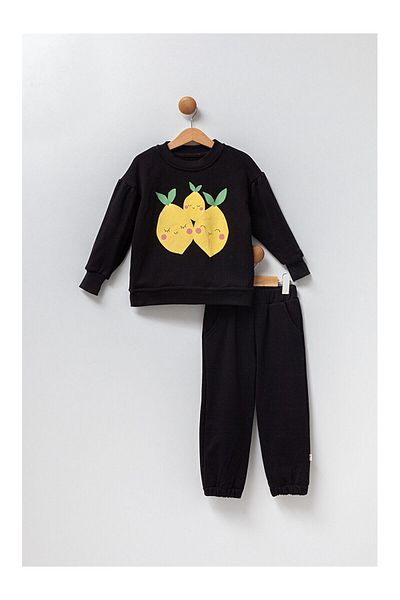 LC Waikiki Crew Neck Long Sleeve Baby Girl Set of 2