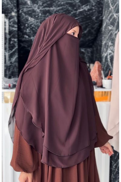 Fashion journey Shaded Oval Soufflé Long Size Hijab Hajj Umrah