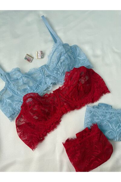 İNKO İÇ GİYİM Set de 4 sutien fără cupă din dantelă